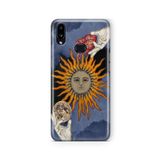 Multitronic Samsung Galaxy A10s ile Uyumlu Moon Sun Heart Tasarım Baskılı Şeffaf Kılıf