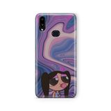 Multitronic Samsung Galaxy A10s ile Uyumlu Mor Blur Tasarım Baskılı Şeffaf Kılıf
