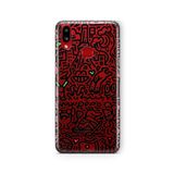 Multitronic Samsung Galaxy A10s ile Uyumlu Mr Doddle Tasarım Baskılı Şeffaf Kılıf