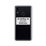 Multitronic Samsung Galaxy A10s ile Uyumlu Never Loved You Tasarım Baskılı Şeffaf Kılıf