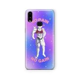 Multitronic Samsung Galaxy A10s ile Uyumlu No Pain No Gain Tasarım Baskılı Şeffaf Kılıf