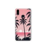 Multitronic Samsung Galaxy A10s ile Uyumlu Palmiye Desenli Şeffaf Telefon Kılıfı