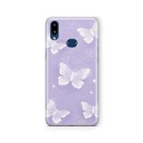 Multitronic Samsung Galaxy A10s ile Uyumlu Parıldayan Kelebekler Tasarım Baskılı Şeffaf Kılıf
