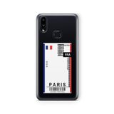 Multitronic Samsung Galaxy A10s ile Uyumlu Paris Ticket Tasarım Baskılı Şeffaf Kılıf