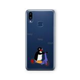 Multitronic Samsung Galaxy A10s ile Uyumlu Pingu Tasarım Baskılı Şeffaf Kılıf
