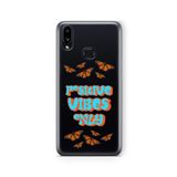 Multitronic Samsung Galaxy A10s ile Uyumlu Positive Vibes Only Tasarım Baskılı Şeffaf Kılıf