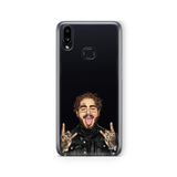 Multitronic Samsung Galaxy A10s ile Uyumlu Post Malone Tasarım Baskılı Şeffaf Kılıf
