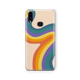 Multitronic Samsung Galaxy A10s ile Uyumlu Renkli Desen Tasarım Baskılı Şeffaf Kılıf