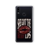Multitronic Samsung Galaxy A10s ile Uyumlu Ruby Lips Tasarım Baskılı Şeffaf Kılıf