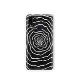 Multitronic Samsung Galaxy A10s ile Uyumlu, Siyah Beyaz Yıldız Desenli Şeffaf Telefon Kılıfı