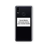 Multitronic Samsung Galaxy A10s ile Uyumlu Socai Media Seriously Harms Tasarım Baskılı Şeffaf Kılıf