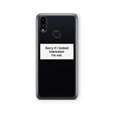 Multitronic Samsung Galaxy A10s ile Uyumlu Sorry Tasarım Baskılı Şeffaf Kılıf