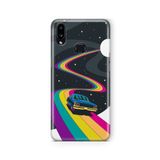 Multitronic Samsung Galaxy A10s ile Uyumlu Space Rider Tasarım Baskılı Şeffaf Kılıf