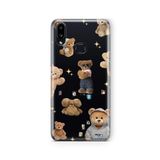 Multitronic Samsung Galaxy A10s ile Uyumlu Teddy Tasarım Baskılı Şeffaf Kılıf