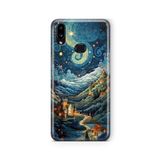 Multitronic Samsung Galaxy A10s ile Uyumlu The Starry Night Tasarım Baskılı Şeffaf Kılıf