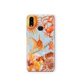 Multitronic Samsung Galaxy A10s ile Uyumlu Turuncu Balık Desenli Şeffaf Telefon Kılıfı