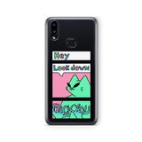 Multitronic Samsung Galaxy A10s ile Uyumlu Uzaylı Kedi Tasarım Baskılı Şeffaf Kılıf