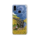 Multitronic Samsung Galaxy A10s ile Uyumlu Van Gogh Çizim Tasarım Baskılı Şeffaf Kılıf