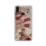 Multitronic Samsung Galaxy A10s ile Uyumlu Vintage Heart Tasarım Baskılı Şeffaf Kılıf