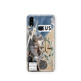 Multitronic Samsung Galaxy A10s ile Uyumlu Zeus Desenli Şeffaf Telefon Kılıfı
