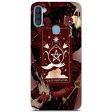 Multitronic Samsung Galaxy A11 / M11 ile Uyumlu Tarot Kart Desenli Şeffaf Telefon Kılıfı