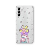 Multitronic Samsung Galaxy A14 ile Uyumlu 90s Girl Tasarım Baskılı Şeffaf Kılıf