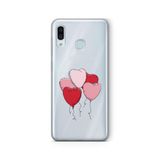 Multitronic Samsung Galaxy A20 / A30 ile Uyumlu Kalp Balon Tasarım Baskılı Şeffaf Kılıf