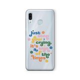 Multitronic Samsung Galaxy A20 / A30 ile Uyumlu Stop Crying Tasarım Baskılı Şeffaf Kılıf