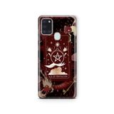 Multitronic Samsung Galaxy A21S ile Uyumlu Tarot Kart Desenli Şeffaf Telefon Kılıfı