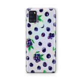 Multitronic Samsung Galaxy A21S ile Uyumlu Yaban Mersini Tasarım Baskılı Şeffaf Kılıf