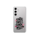 Multitronic Samsung Galaxy A25 ile Uyumlu Kinda Sweet Kinda Wild Desenli Şeffaf Telefon Kılıfı