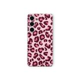 Multitronic Samsung Galaxy A25 ile Uyumlu Pembe Leopar Desenli Şeffaf Telefon Kılıfı