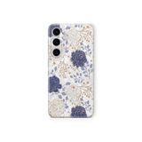 Multitronic Samsung Galaxy A25 Uyumlu Mavi ve Beyaz Güller Tasarım Baskılı Şeffaf Kılıf