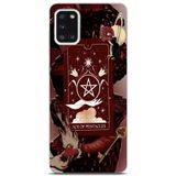 Multitronic Samsung Galaxy A31 ile Uyumlu Tarot Kart Desenli Şeffaf Telefon Kılıfı