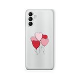 Multitronic Samsung Galaxy A35 ile Uyumlu Kalp Balon Tasarım Baskılı Şeffaf Kılıf
