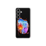 Multitronic Samsung Galaxy A35 Uyumlu Ateş ve Su Tasarım Baskılı Şeffaf Kılıf
