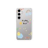Multitronic Samsung Galaxy A35 Uyumlu Happy Day Tasarım Baskılı Şeffaf Kılıf
