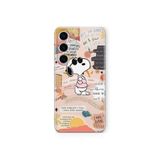 Multitronic Samsung Galaxy A35 Uyumlu Snoopy Kolaj Tasarım Baskılı Şeffaf Kılıf, spacea35327