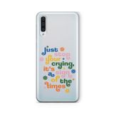 Multitronic Samsung Galaxy A50 / A30S ile Uyumlu Stop Crying Tasarım Baskılı Şeffaf Kılıf