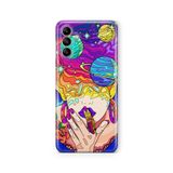 Multitronic Samsung Galaxy A54 ile Uyumlu Galactic Tasarım Baskılı Şeffaf Kılıf