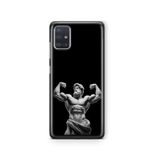 Multitronic Samsung Galaxy A71 ile Uyumlu Antik Heykel Kaslı Tanrı Desenli Şeffaf Telefon Kılıfı