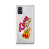 Multitronic Samsung Galaxy A71 ile Uyumlu Cherry Bomb Tasarım Baskılı Şeffaf Kılıf