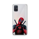 Multitronic Samsung Galaxy A71 ile Uyumlu Deadpool Tasarım Baskılı Şeffaf Kılıf