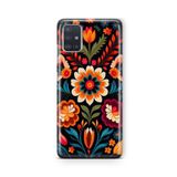 Multitronic Samsung Galaxy A71 ile Uyumlu Floral Tasarım Baskılı Şeffaf Kılıf