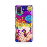 Multitronic Samsung Galaxy A71 ile Uyumlu Galactic Tasarım Baskılı Şeffaf Kılıf