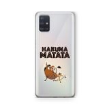 Multitronic Samsung Galaxy A71 ile Uyumlu Hakuna Matata Tasarım Baskılı Şeffaf Kılıf