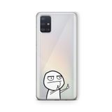 Multitronic Samsung Galaxy A71 ile Uyumlu Karton Adam Tasarım Baskılı Şeffaf Kılıf