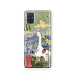 Multitronic Samsung Galaxy A71 ile Uyumlu Kaz ve Doğa İllüstrasyonu Desenli Şeffaf Telefon Kılıfı