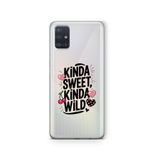 Multitronic Samsung Galaxy A71 ile Uyumlu Kinda Sweet Kinda Wild Desenli Şeffaf Telefon Kılıfı