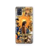 Multitronic Samsung Galaxy A71 ile Uyumlu Kleopatra Desenli Şeffaf Telefon Kılıfı
